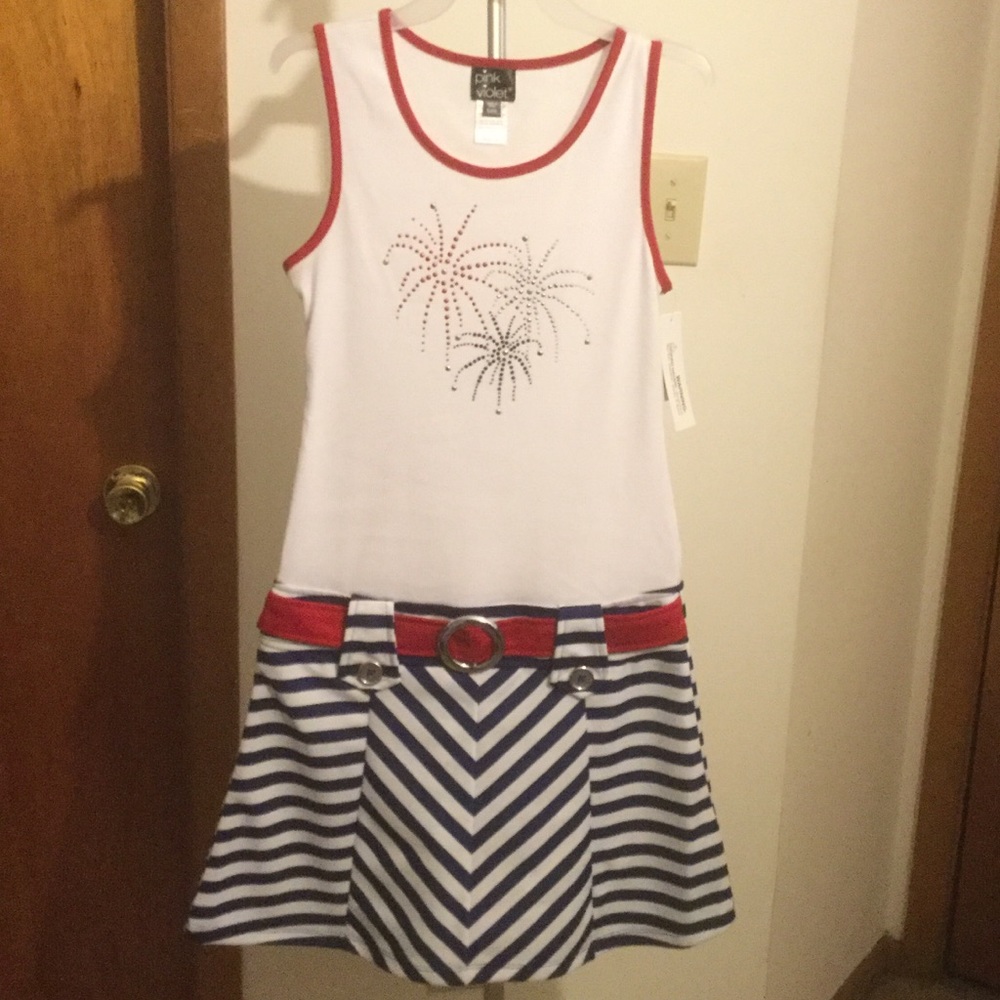 Pink & Violet Americana Dress SZ XL